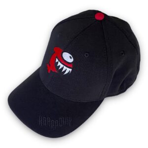 Boné Karppovik Shark Preto Logo Vemelho